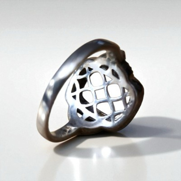 Effy Rose Quartz Ring 18kt Gold  & 925 Silver Size 8 - Picture 4 of 5